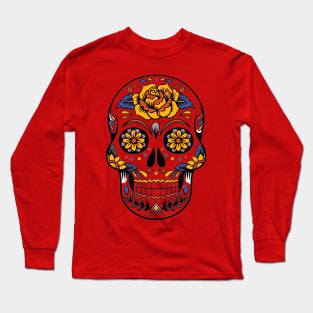 Sugar Skull Halloween T-Shirt Long Sleeve T-Shirt